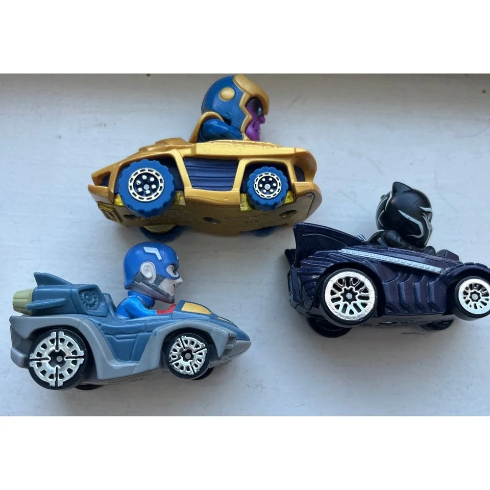 Marvel Hot Wheels Black‎ Panther Captain America Thanos Racerverse Trio Collect